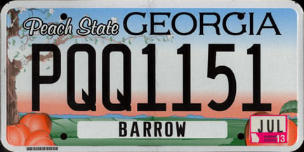 Georgia license plate lookup