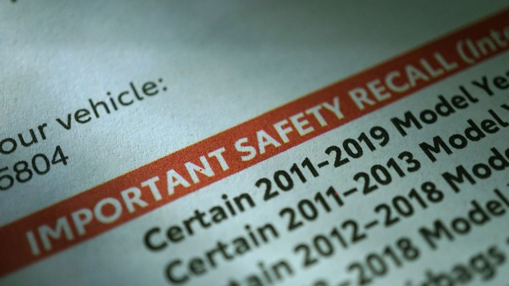 NHTSA recall check