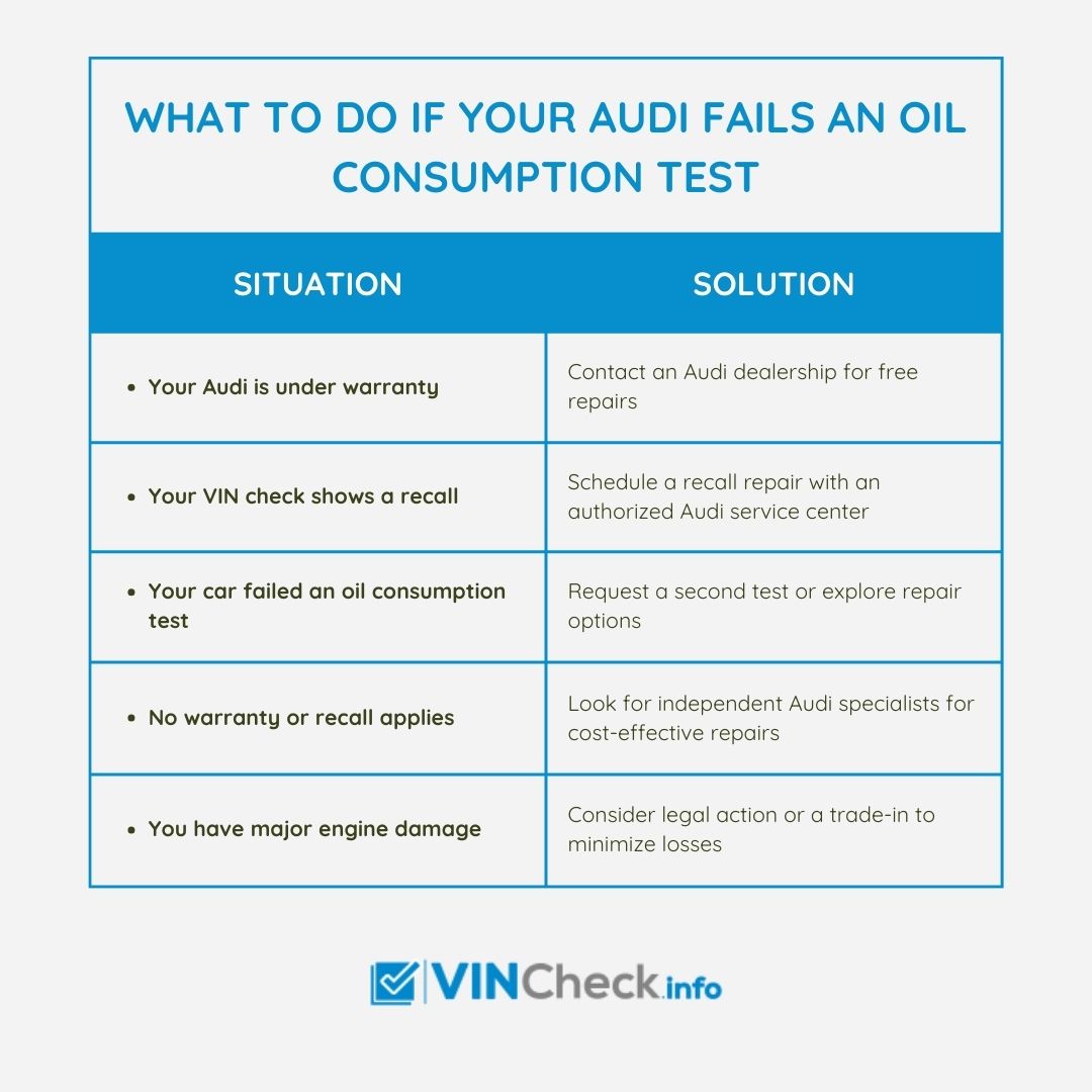 What to Do If Your Audi Fails an Oil Consumption Test