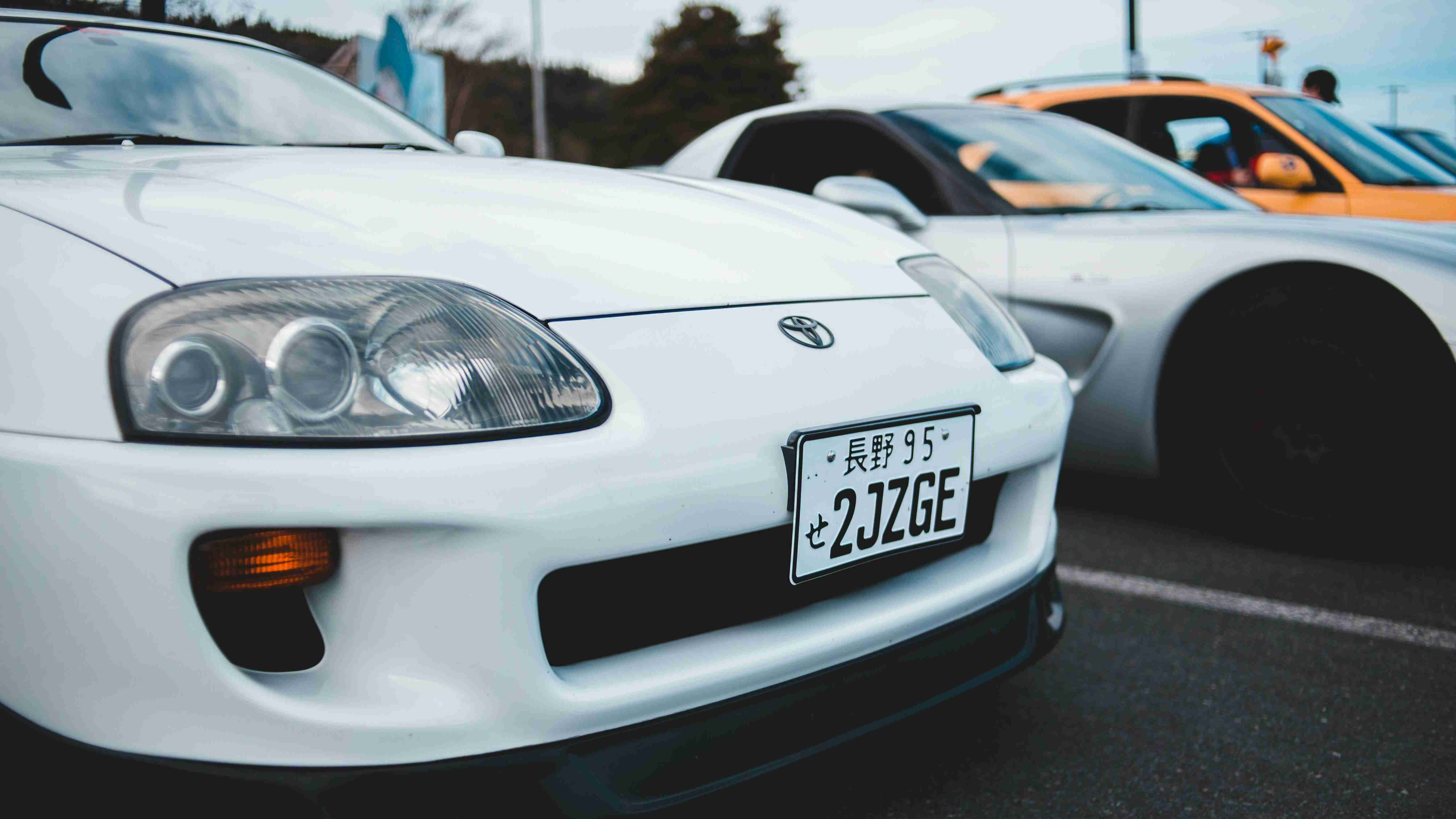 White Toyota Supra