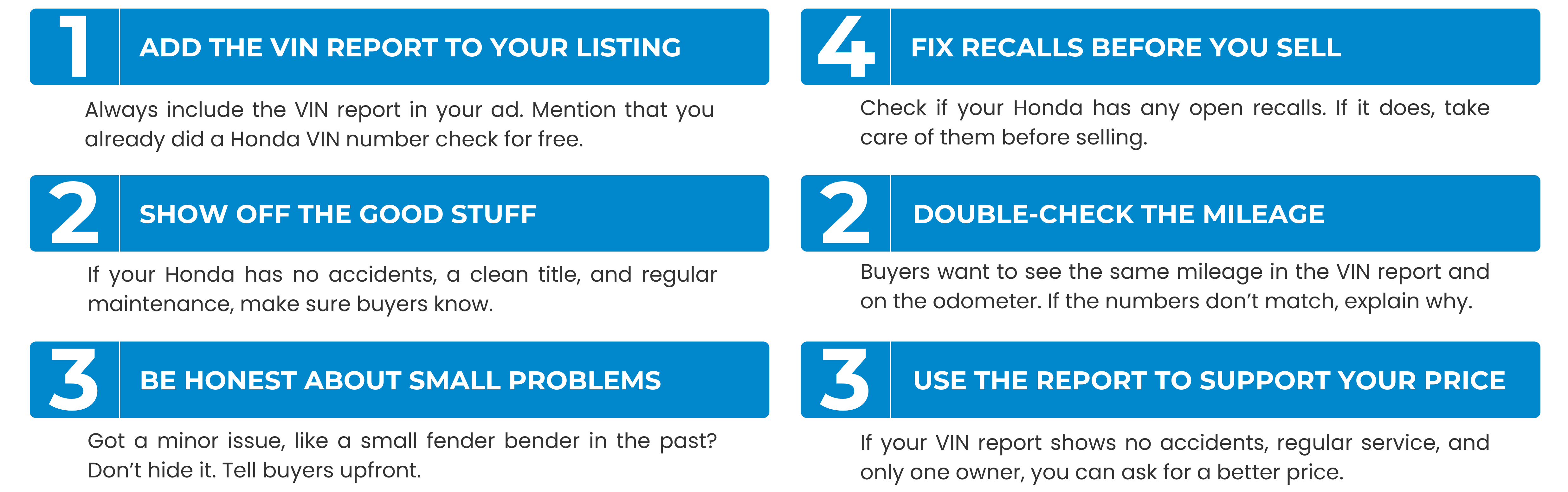 Best Practices for Selling Your Honda Using a VIN Report