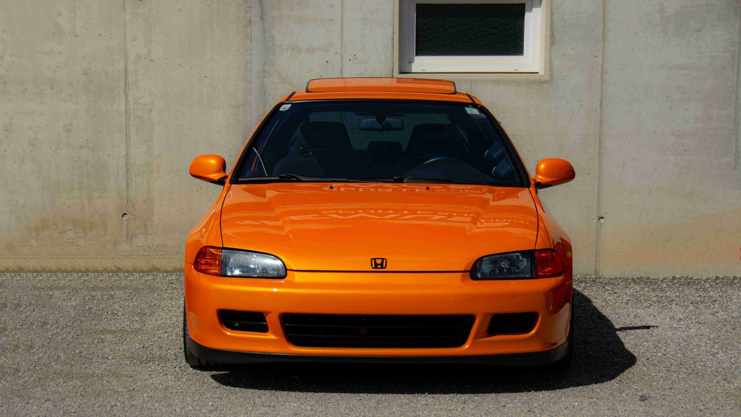 Bright Orange Honda Civic