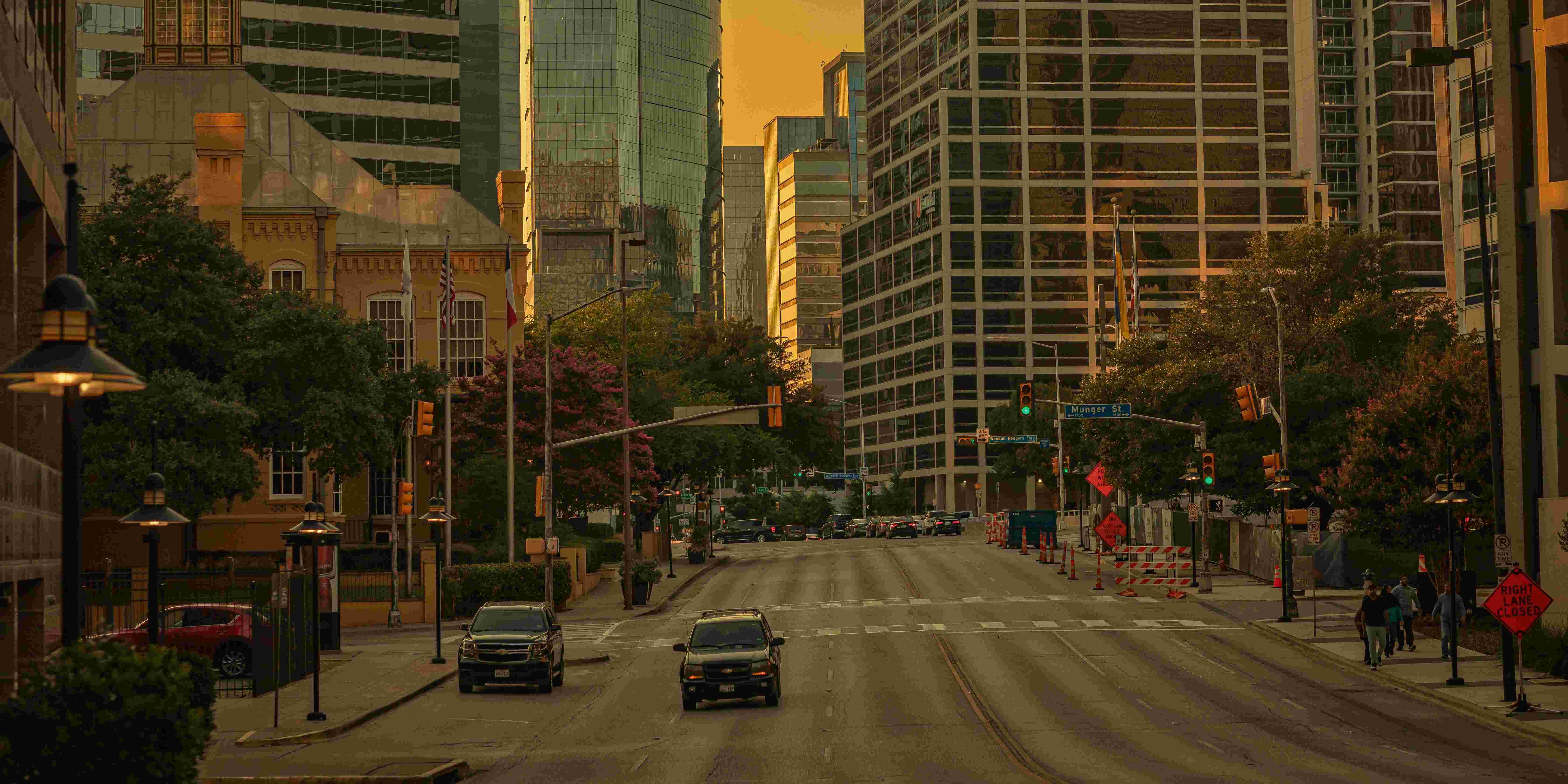 Downtown of Dallas at Golden Hour