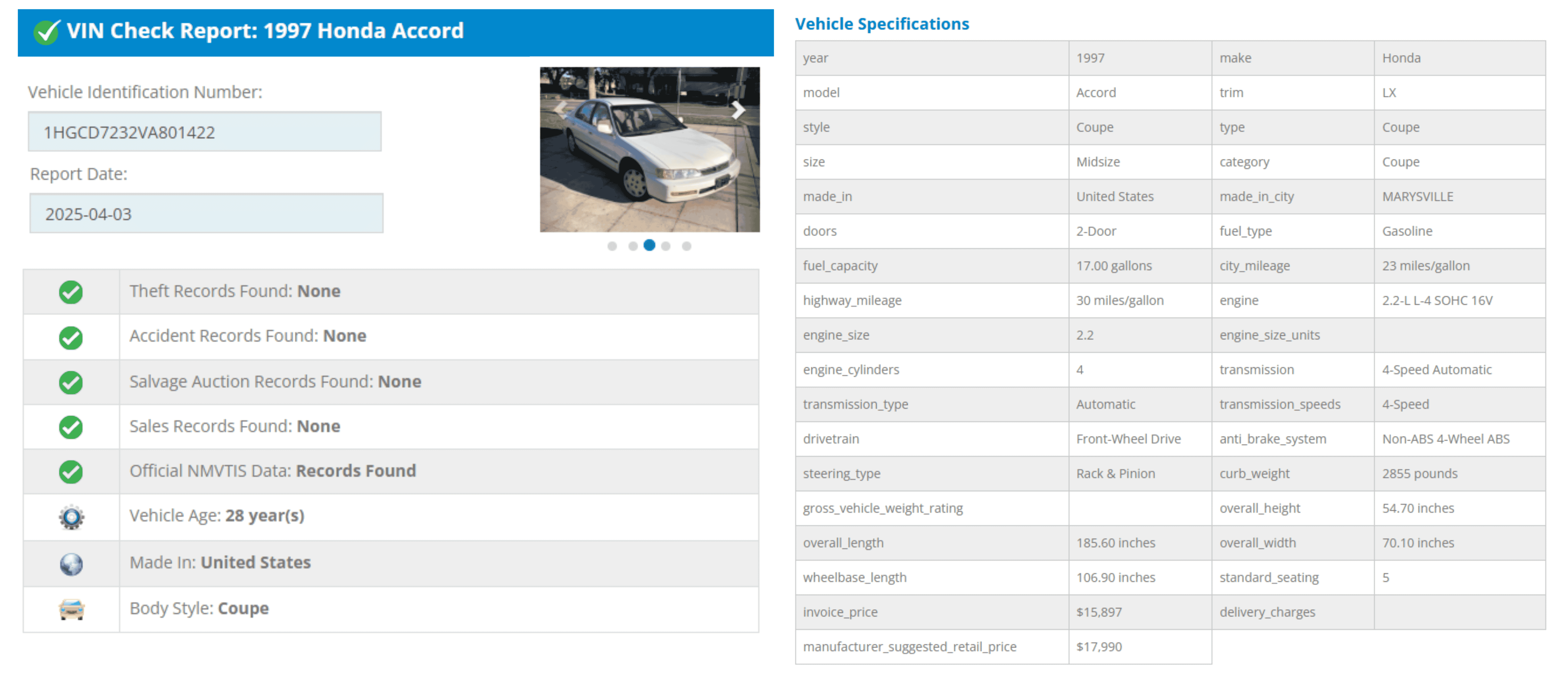 What You Can Discover with a Free Honda VIN Number Check