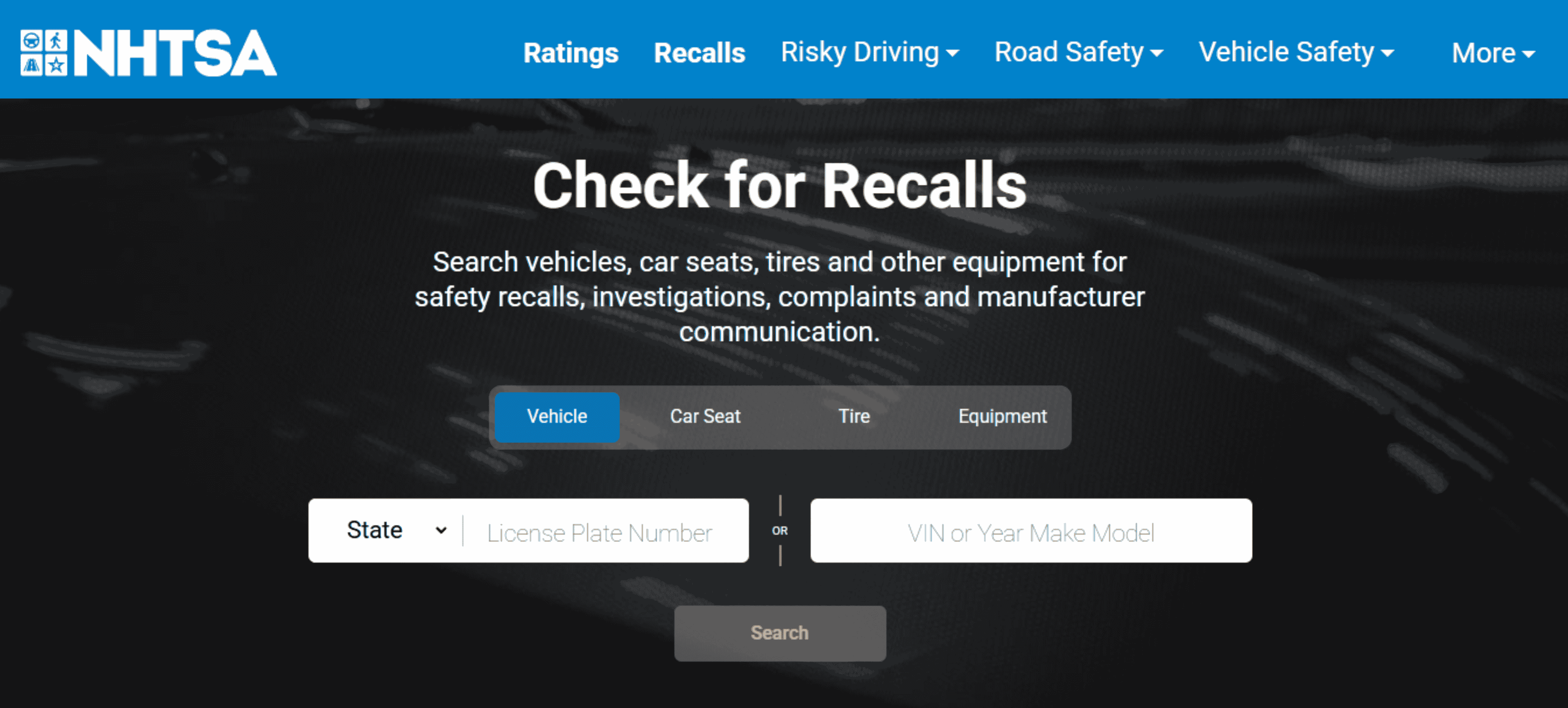 NHTSA Recall Lookup