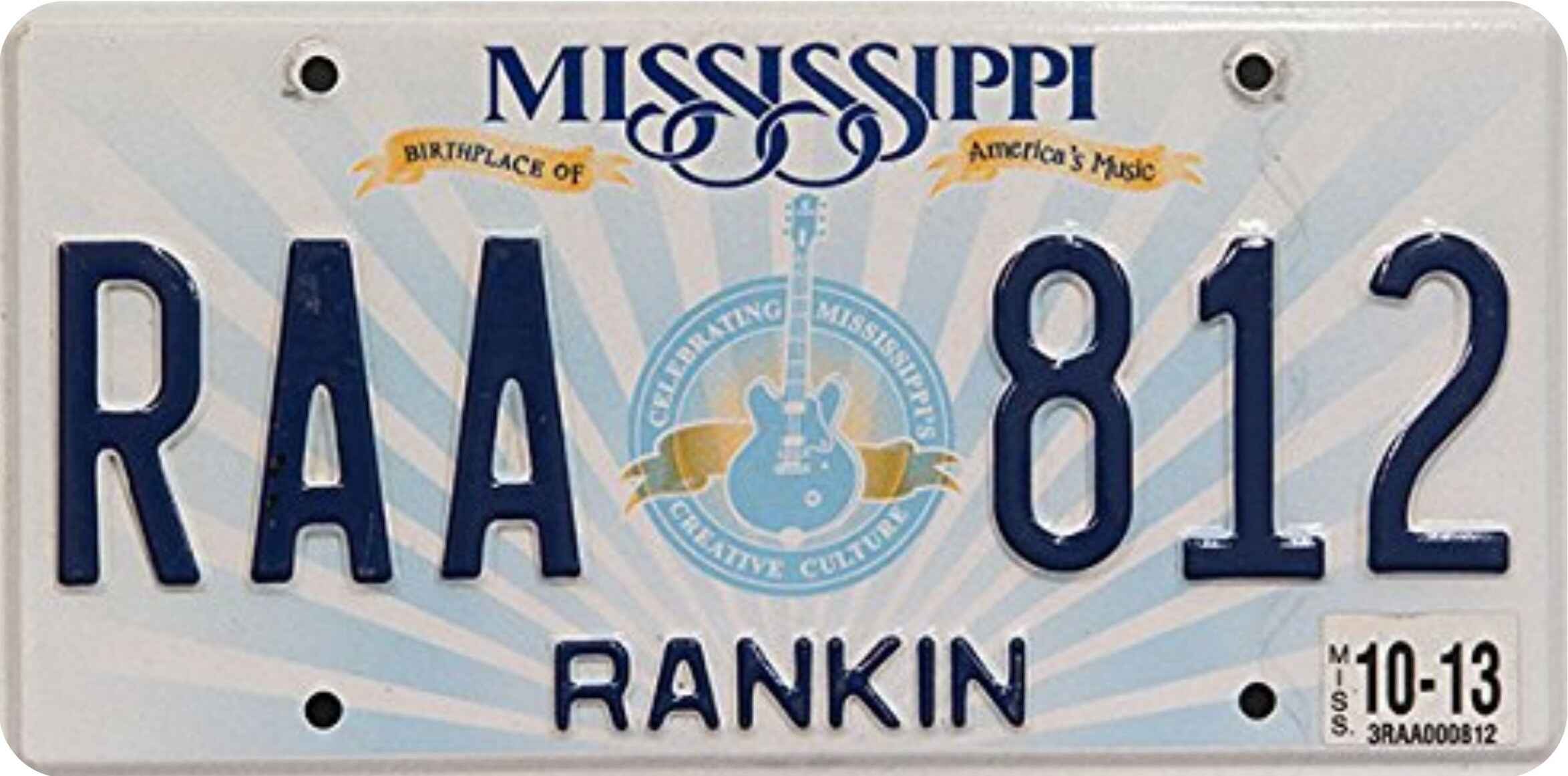 Mississippi License Plate