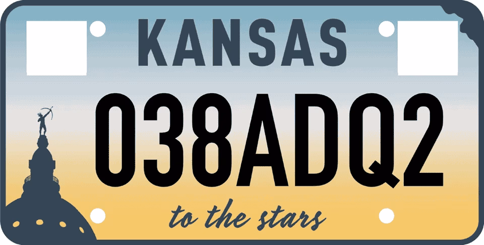Kansas License Plate
