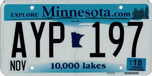 Minnesota License Plate